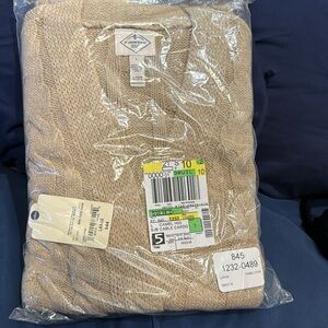 ST JOHNS BAY NWT Camel Heather Cardigan Sweater Size Large 60%Cotton/20%Acrylic